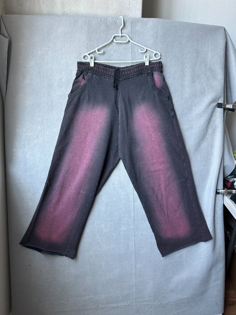 Jaded London Spray Fade Sweatpants Womens M Pink Black Wide Leg Y2K Streetwear